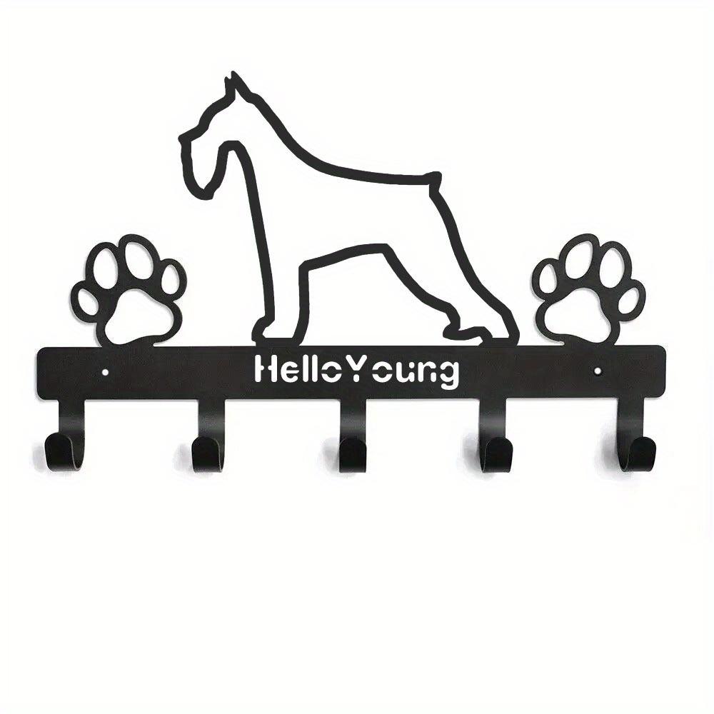 1 шт. Милая металлическая вешалка в форме щенка с поводком для ключей — фото 4