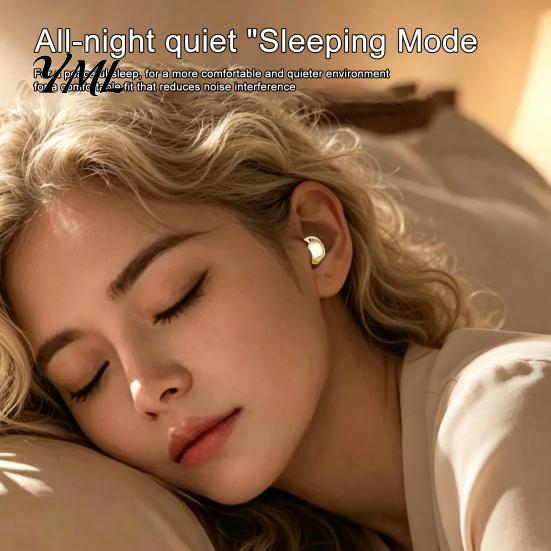 Auricolari Comodi per Dormire di Lato 3-in-1 Wireless con Custodia Power Bank Ricaricabile, 3 Paia Intercambiabili Clip/In-Ear/Sleep In-ear Rumore