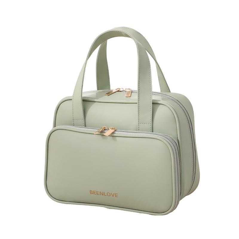 

Новая модель, Портативная квадратная косметичка, Дорожная сумка для хранения косметики, Водонепроницаемая, Косметичка, Большая вместимость светло-зеленый