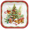 Round Napkins 3-Way Winter Branches 32cm 12 Pcs