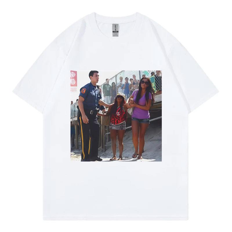Beach Party Snooki Drunk Graphic T Shirts High Street Fashion Trend Short Sleeve Tshirts Men Women Casual Loose Cotton Tshirt