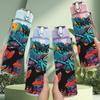 1PC Abstract Colorful Swirl 750ml Color Plastic Sports Water Bottle Leakproof Flip Straw Lid Suitable for Sports Office Home Use
