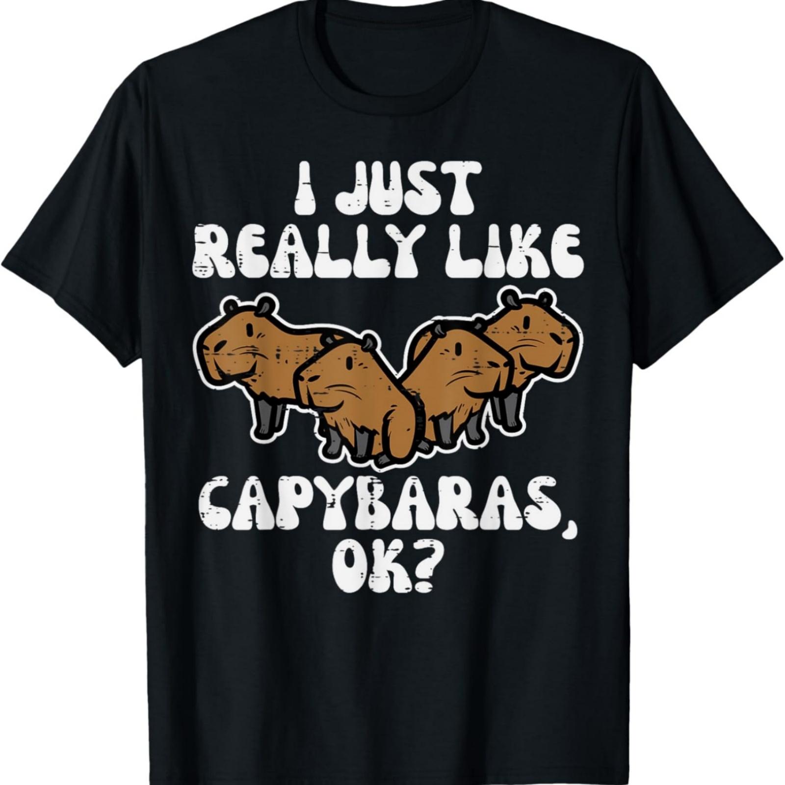 Просто очень люблю капибар Ок Капиба Женщины Девушки Ребенок Молодежь Мужчины Футболка S