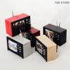 1Pc Random 1:12 Miniature Vintage TV With Picture Furniture Model Dollhouse Television House Decor Toy