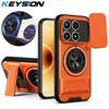 KEYSION Magnetic Phone Case for Xiaomi 17 Slide Camera Protection Upright Kickstand Ring Shockproof Back Cover for Xiaomi 17 5G