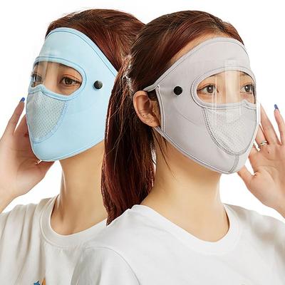Dustproof Summer Sunscreen Mask HD Anti Fog Goggles Sunscreen Hood Stylish Thin Face Mask  Women
