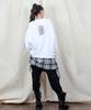 Deumakeu Unisex Check Balance Long Sleeve T-Shirt White
