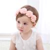 Children Newborn Toddler Baby Flower Headband Pink Ribbon Hair Bands Handmade DIY Headwear Head accessories