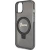 Guess Guhmp13Mhrsgsk Iphone 13 / 14 / 15 6.1 Czarny/Black Hardcase Ring Stand Script Glitter Magsafe