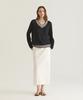 Oteumilkape Cable V-Neck Knit - Navy