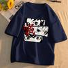 Plus Size Demon Slayer Anime Printed Men and Women Tshirt Casual Parent Child Top Fashion Cotton Harajuku Street Y2K Summer