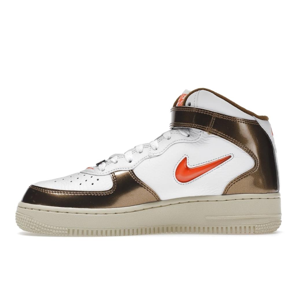Nike Air Force 1 Mid QS Ale Brown Men Sneakers White Total-Orange Beach DH5623-100