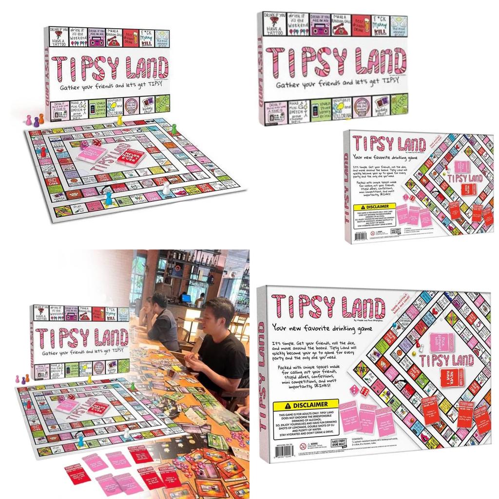 Tipsy Land Party Board Game Exciting Fun Game For Friends And Entertaining Gatherings