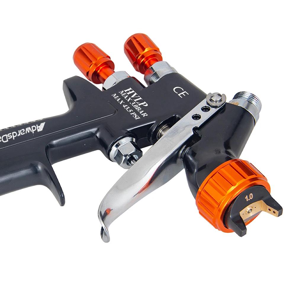 HVLP Mini 5000 Spritzpistole 0,8/1,0 mm Stahl-Düse Schwerkraft-Spritzpistole DIY-Lackierkit Tragbare Auto-Lackierpistole Möbelreparatur-Spritzpistole