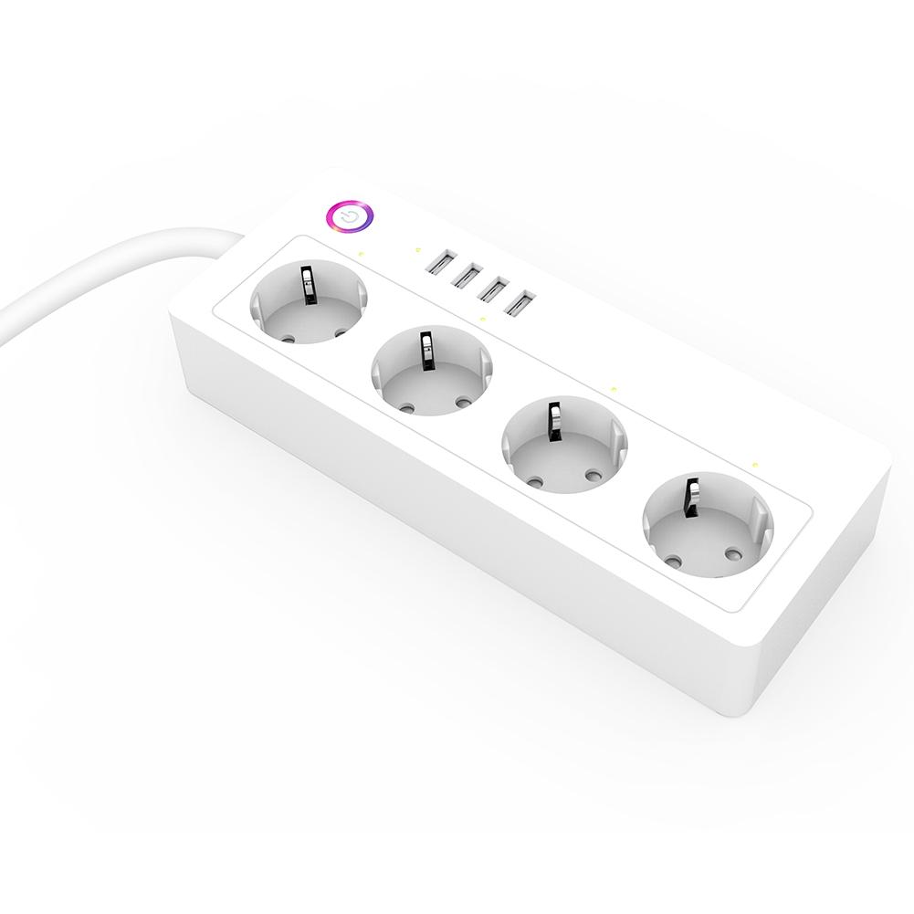 EU Plug USB Wifi Smart Ruler Power Outlet Compatible with Alexa Google ...