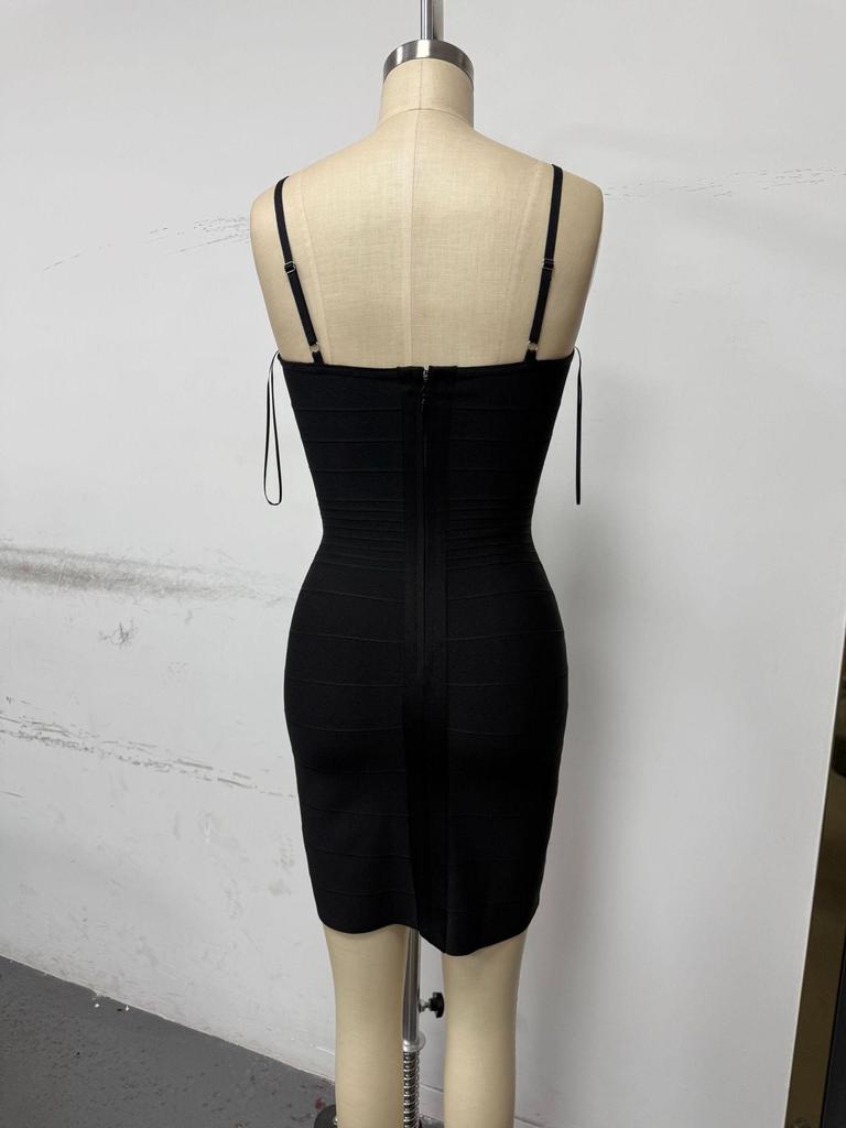European & American Women's Sexy Spaghetti Strap Bandage Gown - Slimming Party/Vacation Dress