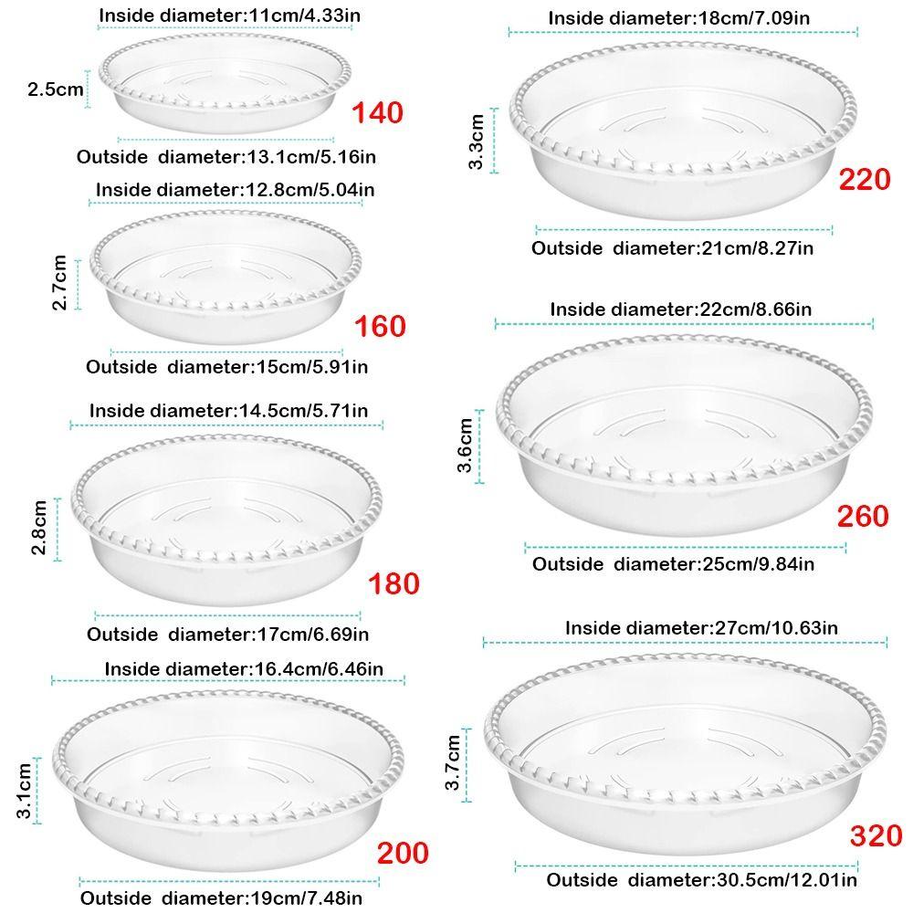 High Quality Plastic Plant Pot Tray Clear Durable Drip Trays Sturdy Flower Pot Indoor And Out Door Plant