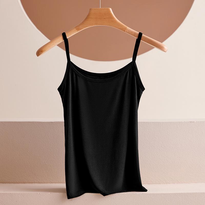 Camisola Feminina Slim Fit Modal - Fina, Sem Mangas, Top Longo Branco com Costas Bonitas