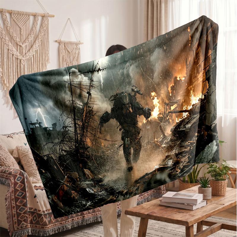 Warm Flannel BlanketPredator Soft Cozy Throw Blanket for Bedroom Couch