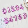 Rainbow Number Candle Digital 0-9 Birthday Party Decor Pink Balloons Gradient Candles Birth Wedding Anniversary Candle