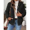 Women Double Sided Fleece Drawstring Hooded Zipper Open Cardigan Casual Autumn Winter Outerwear