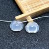 Lychee Jelly Crab Chalcedony Jade Pendant Charm for Bracelets & Necklaces - Unisex Cultural Accessory