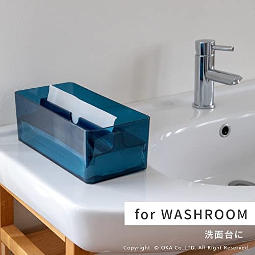 OKA Paper Towel Case, Lip Type, Brown (Commercial, Hygienic, Transparent)