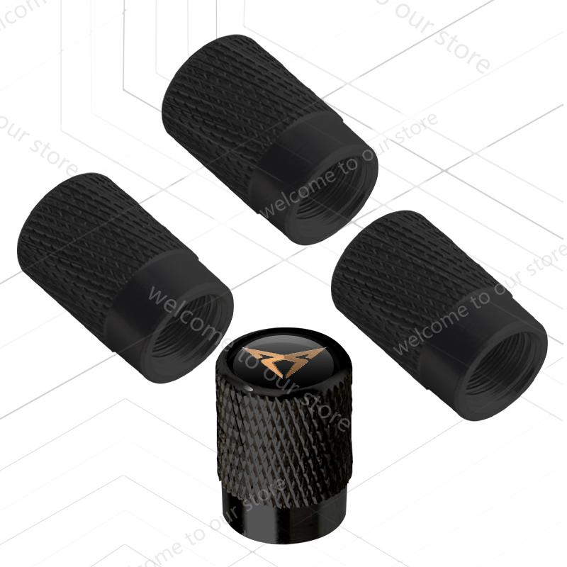 4 Stück/Set Für Ibiza Leon ATECA Tavascan Arona Born Ateca Tarraco Terramar LOGO Abzeichen Auto Rad Reifen Ventilkappen Reifenventilschäfte