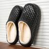 Homens quentes inverno sapatos de algodão feminino pele quente casa chinelos eva antiderrapante chinelos de pelúcia casal interior grosso único calçado slides