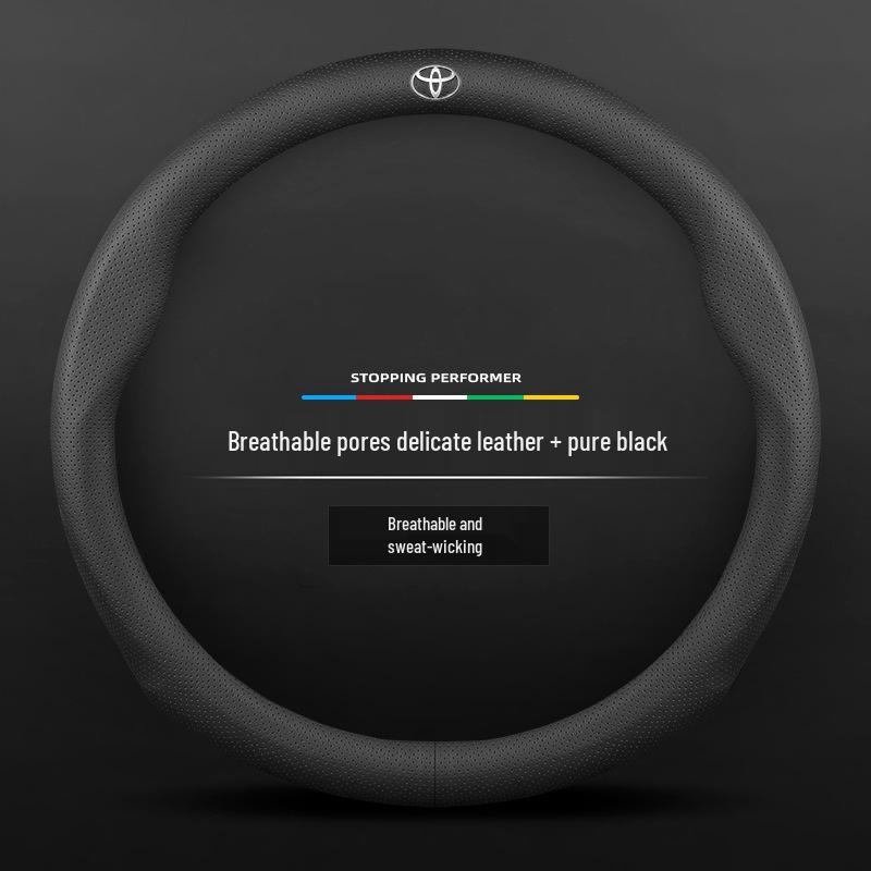 Toyota Suede Steering Wheel Cover for Highlander, Camry, Crown, Corolla, RAV4, Avalon, Levin