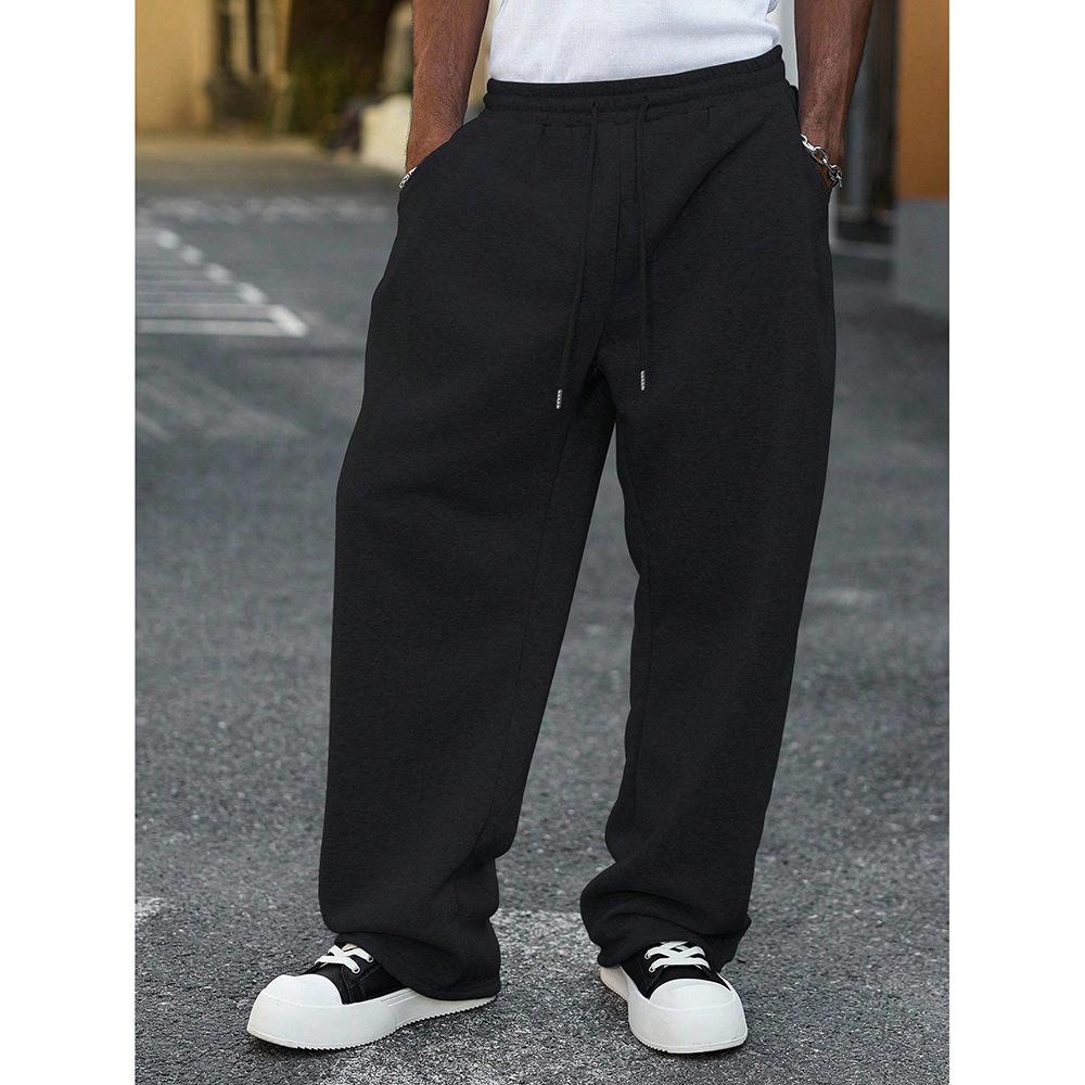 Men's Joggers Sweatpants Loose Fit Straight Leg Casual Pants with Drawstring Elastic Waist American Style Comfort for Sports