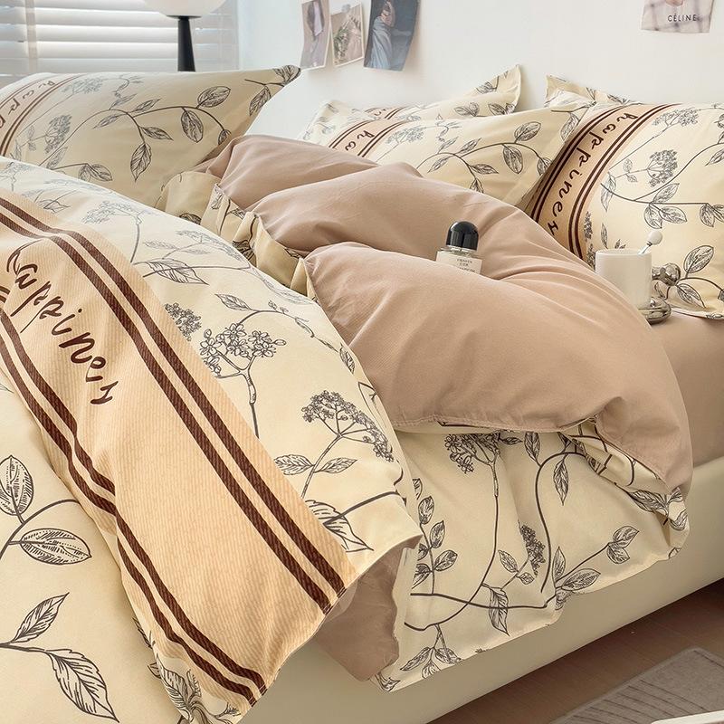 Bed Sheet Bedding Four-piece Set Thickened Brushed Quilt Cover Bed Dormitory Bedding Quilt Cover