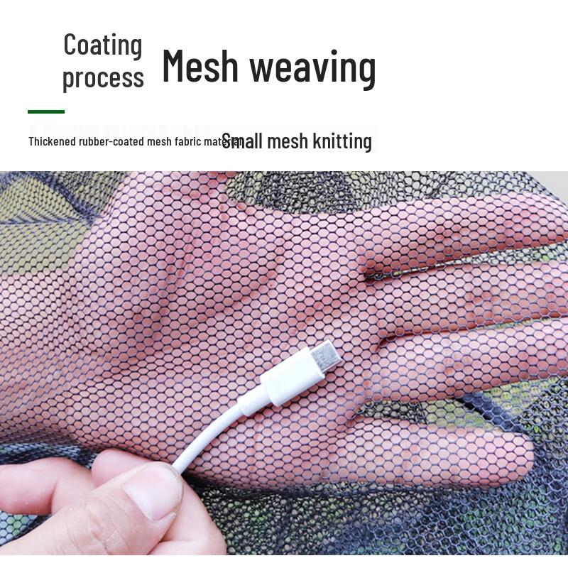 Long Zhan Coated Square Stream Fishing Net with Ground Stake