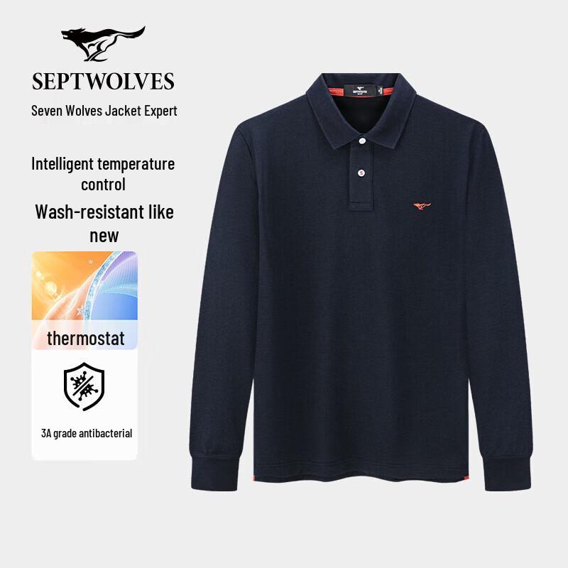 Polo Casual da Lavoro a Maniche Lunghe da Uomo