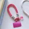 Fashion Mobile Phone Lanyard Hanging Decoration Can Be Carried Twist Rope Anti-loss Love Heart Pendant Strong Wrist Short Straps