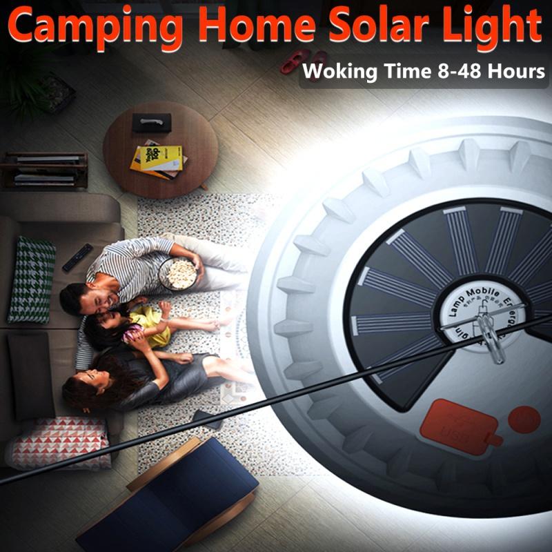 Portable 300W Super Bright LED Bulb Solar Lamp Rechargeable Remote Control Outdoor Camping Lantern Emergency Night Camping Home