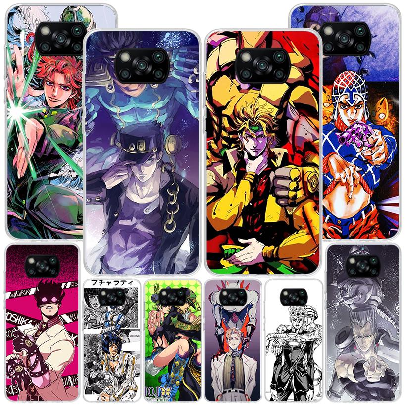 JoJo Bizarre Adventure Phone Case For Xiaomi Poco X7 X6 X5 Pro F7 Ultra Redmi 15C 15 13C 13 12C 12 10 10A 10C 9 9A 9C 9T Cover P