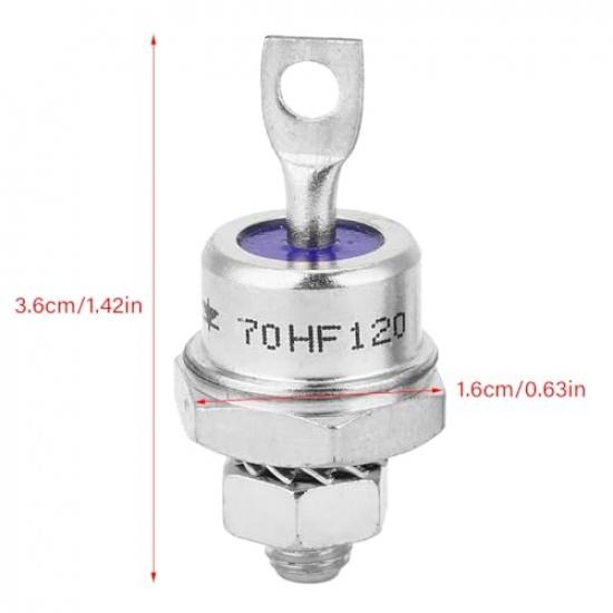 Rectifier Diode 5Pcs 70HFR120 5Pcs 70HF120 Spiral Rectifier Module Forward/Reverse Polarity Rectifier for Charging Batteries and Converter