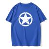 Summer Men's Short-sleeved Fashion Casual Printed Daily Versatile and Comfortable Round Neck Solid Color T-shirt Men's Tops