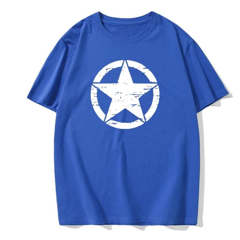 Summer Men's Short-sleeved Fashion Casual Printed Daily Versatile and Comfortable Round Neck Solid Color T-shirt Men's Tops