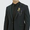 Retro Fashion Lapel Pin - Lion Hanging Chain Brooch Suit Pin Accessory