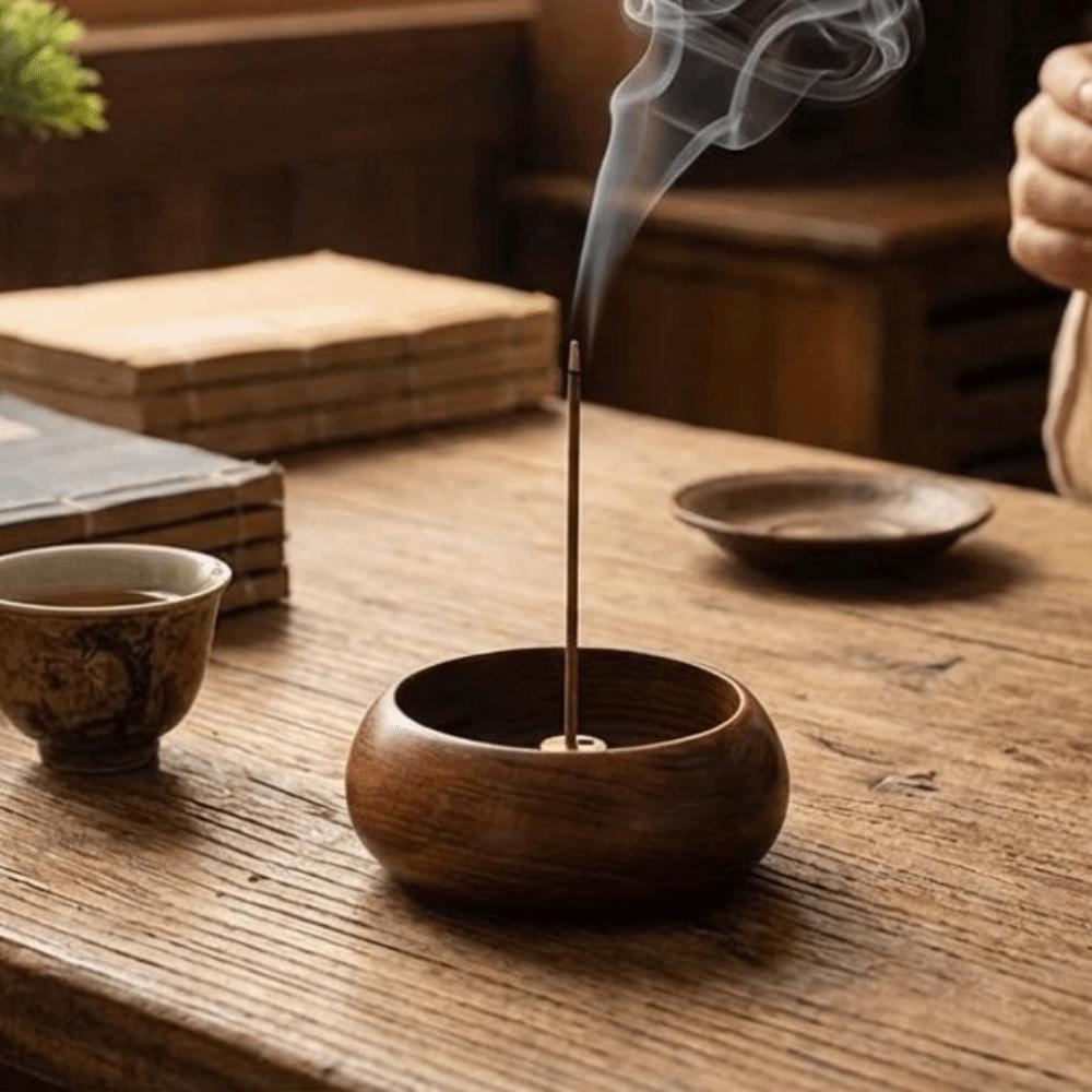 Handcrafted Wooden Incense Holder Solid Wood Stick Holder Eco-Friendly Incense Burner  Tea Room