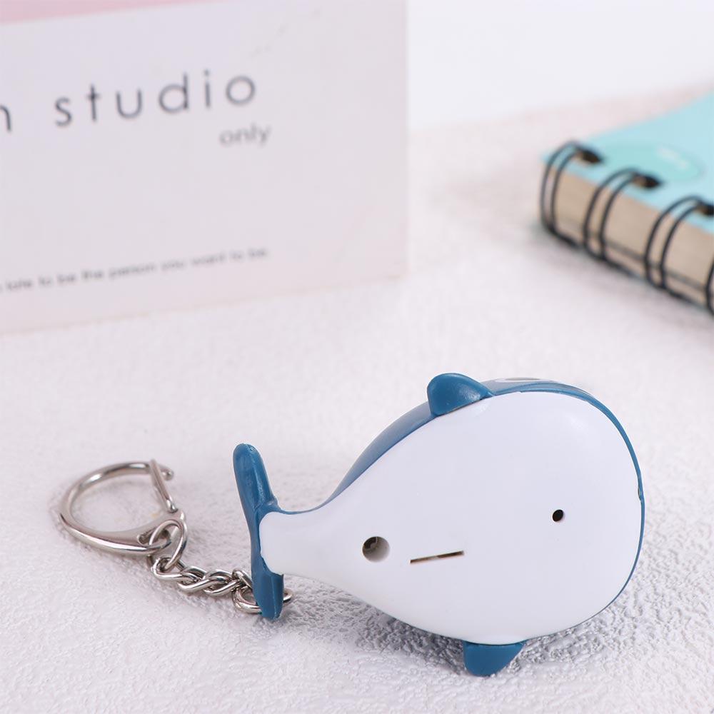Sounds Light Sea Whale Keychain with Sound Animal LED Keychain LED Whale Keyring  Bag Decoration
