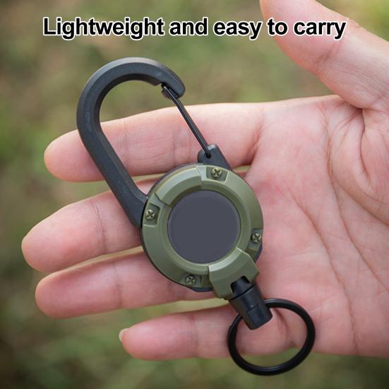 Fly Fishing Retractor Badge Reel with Wire Rope Multipurpose 360-Degree Rotation