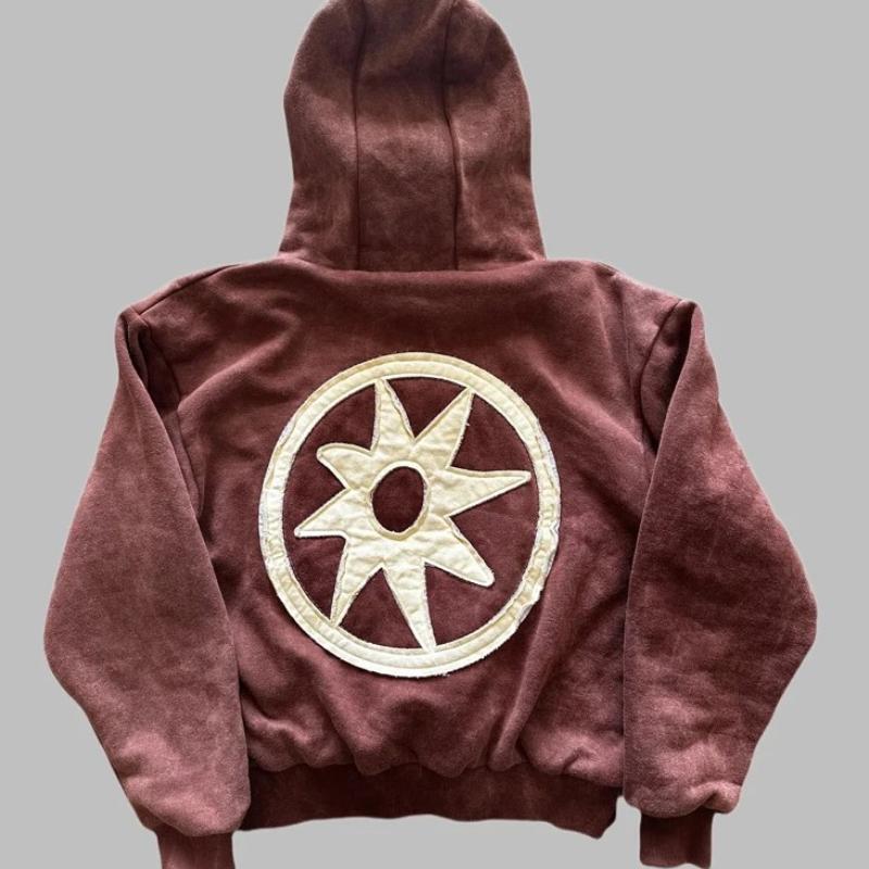 Evropský a americký podzimní a zimní personalizovaný streetový styl high street hip-hopová mikina s výšivkou písmen unisex