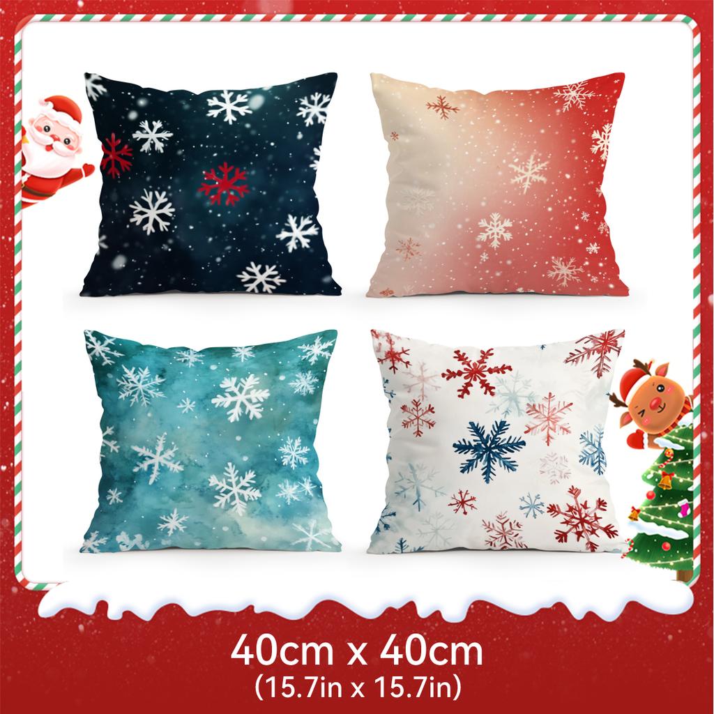Snow Shadow Christmas Pillowcase Printed Polyester 40/45/50Cm Throw Pillowcover Decorative Sofa Cushion Pillowslip Home Decor