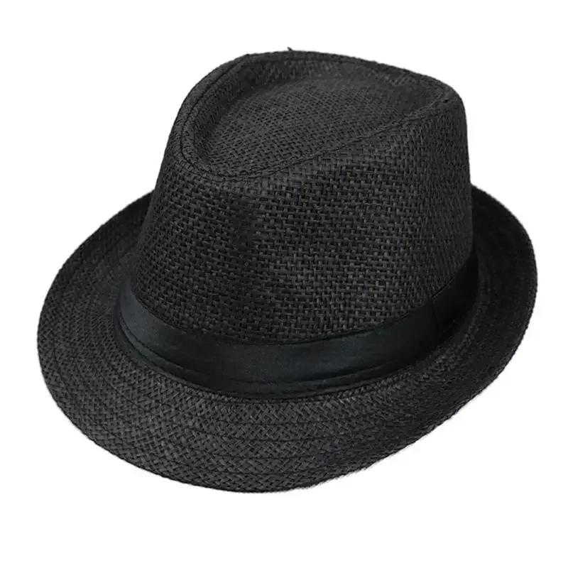 Summer Children's Hat Straw Hat Boys and Girls Baby Cap Manual Straw Summer Vacation Hat Parent-child for Sun Caps