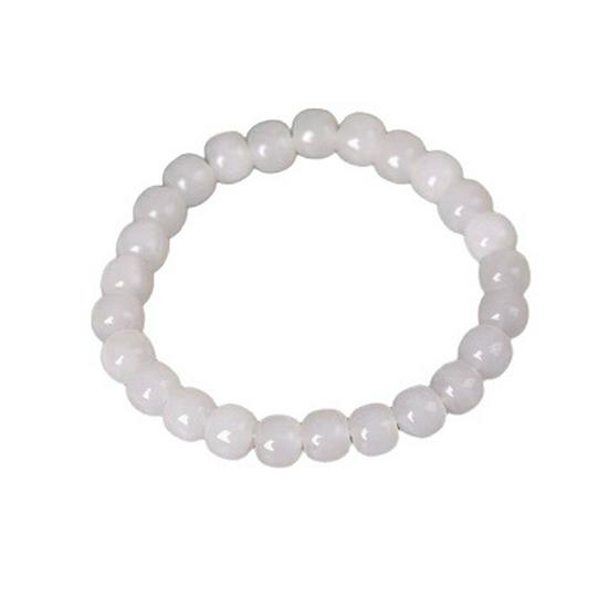 Xinjiang Hetian Mutton Fat Jade Bracelet with Golden Silk - Old Style Plain Round Beads.