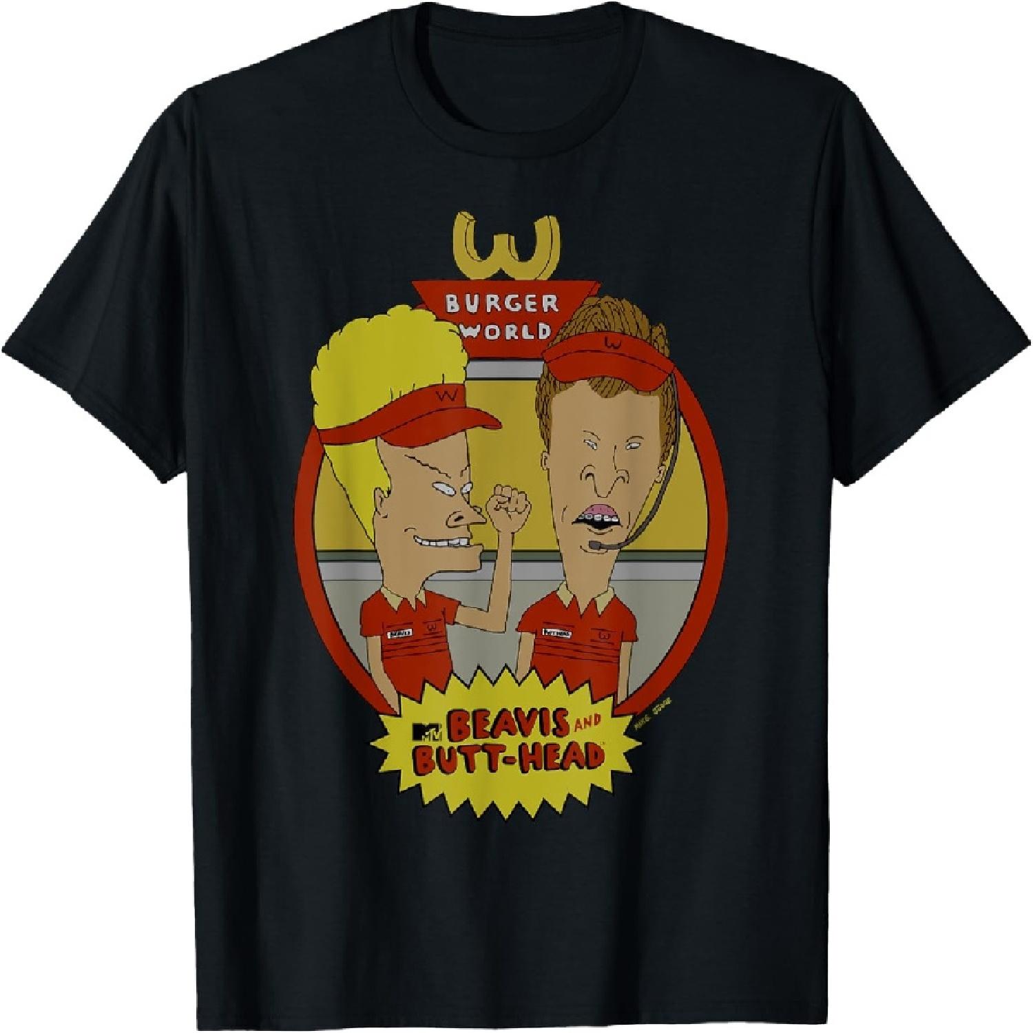 

Beavis and Butt-Head Burger World Circle Frame Poster T-Shirt S