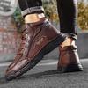 38-48 Men’s Boots High Top Leather Shoes  Outdoor Large Size Autumn/winter Handmade Ankle Boots